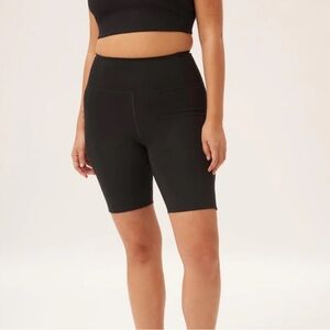 Girlfriend Collective High Rise Black Bike Shorts